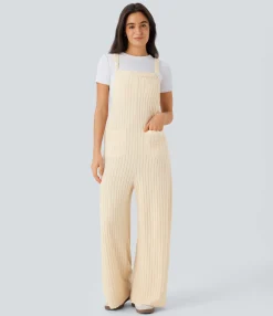 Jumpsuits<HALARA Ribbed Knit Pockets Casual Overalls