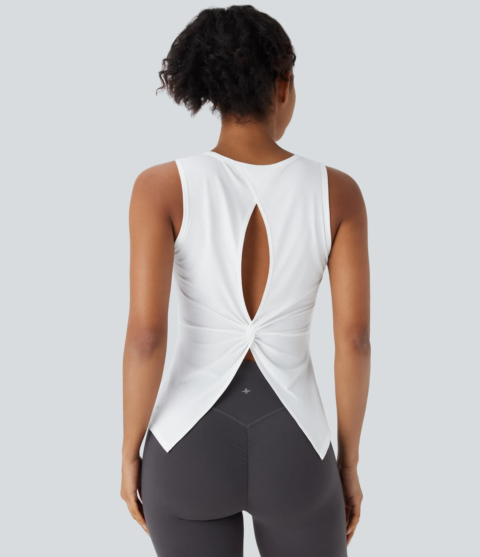 Tank Tops & Camis|Tank Tops<HALARA Round Neck Cut Out Yoga Tank Top