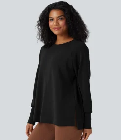 Sweatshirts & Hoodies<HALARA Round Neck Long Sleeve Casual Sweatshirt