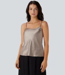 Work Tops|Tank Tops & Camis<HALARA Satin Work Cami Top