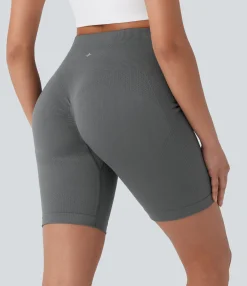 Bikers|Active Shorts<HALARA Seamless Flow High Waisted Tummy Control Butt Lifting Yoga Biker Shorts 7''