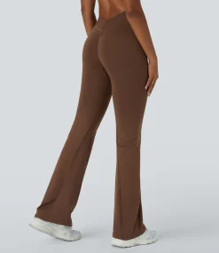 High-Waisted Pants|Skinny Pants<HALARA Seamless Flow High Waisted Ruched Yoga Flare Pants