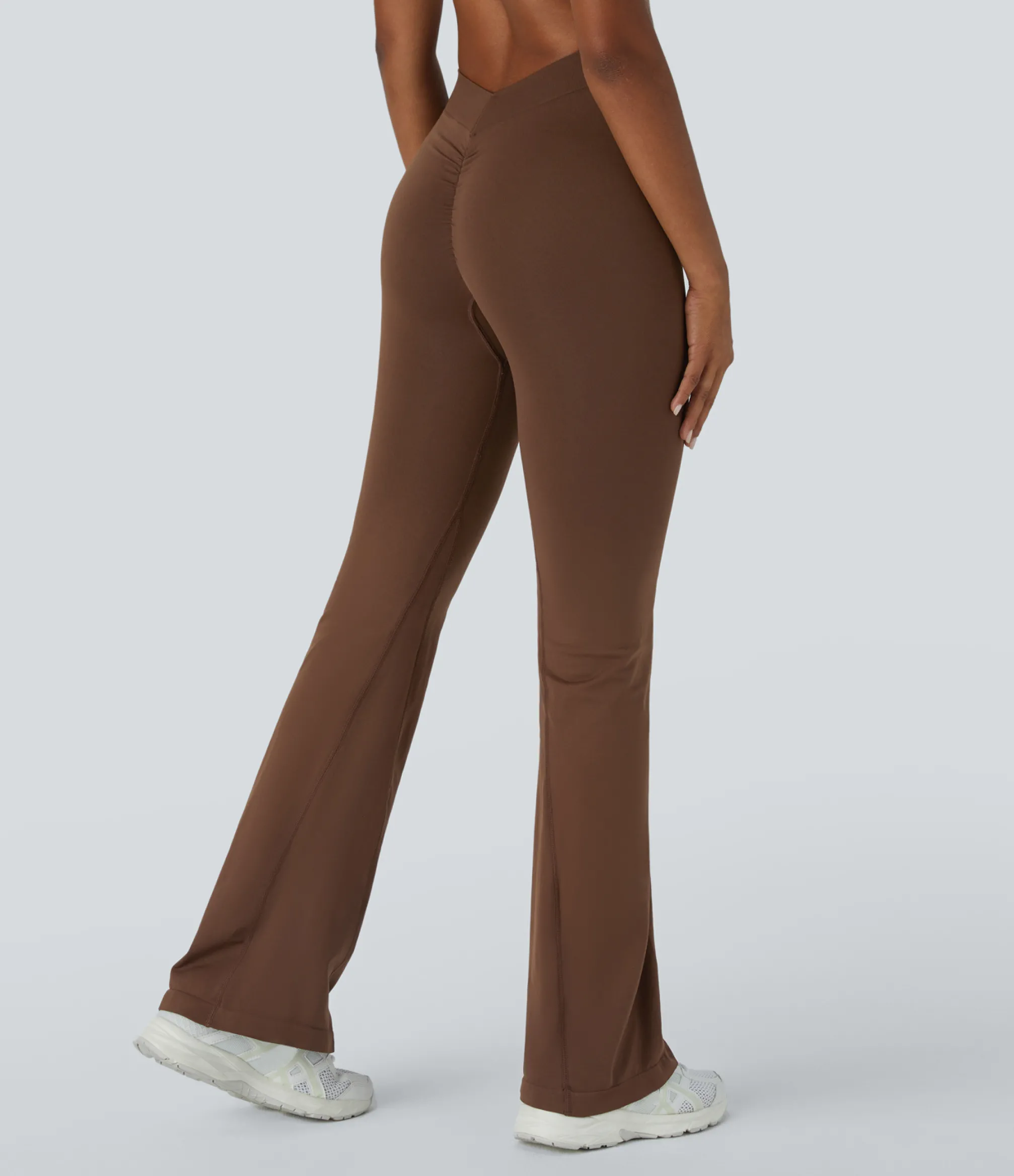 High-Waisted Pants|Skinny Pants<HALARA Seamless Flow High Waisted Ruched Yoga Flare Pants