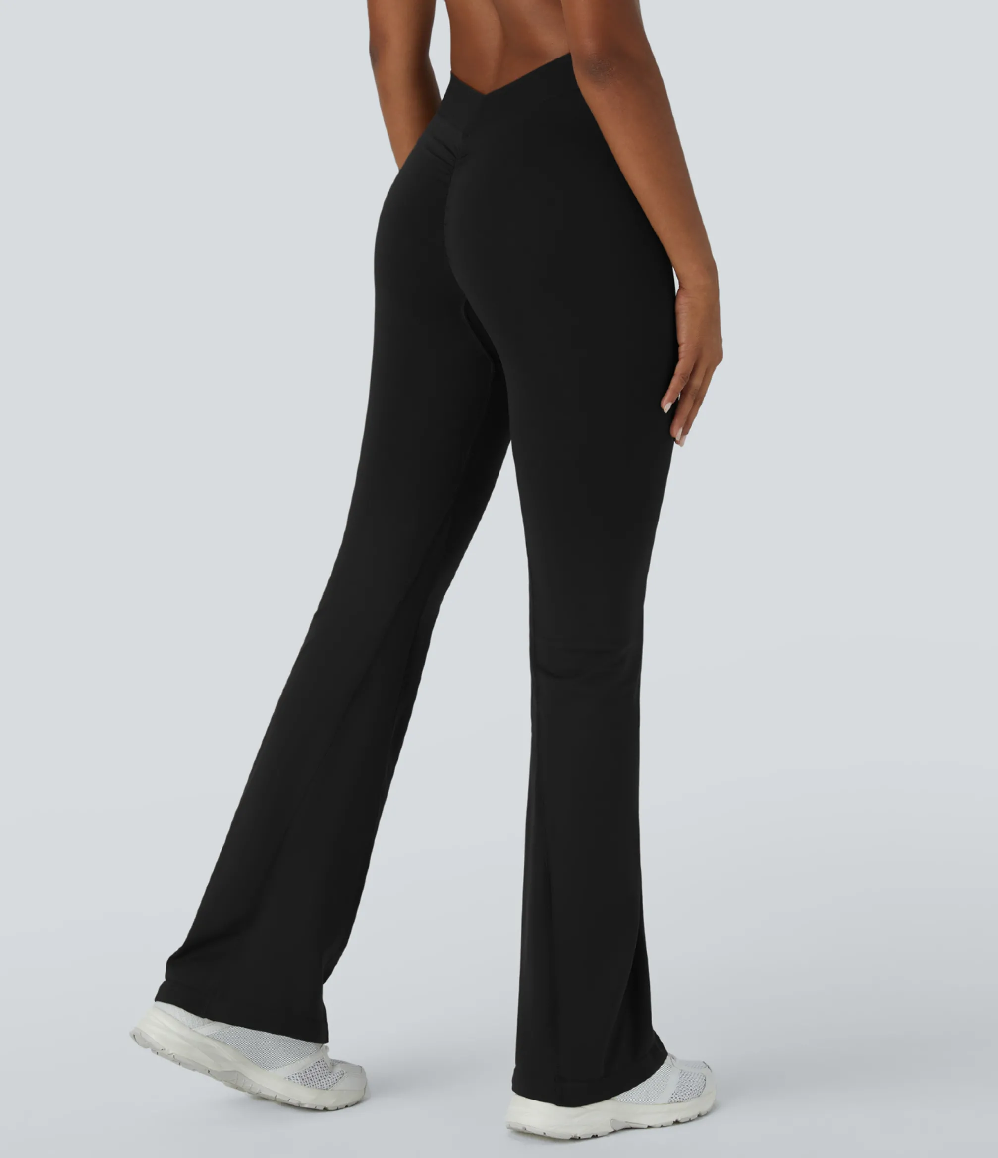 High-Waisted Pants|Skinny Pants<HALARA Seamless Flow High Waisted Ruched Yoga Flare Pants