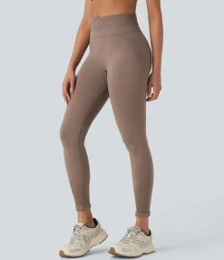 Leggings<HALARA Seamless Flow High Waisted 7/8 Workout Leggings