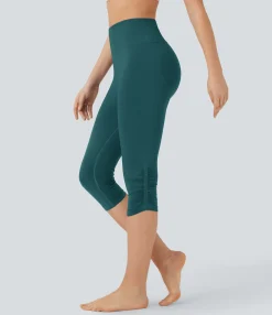 Leggings<HALARA Seamless Flow High Waisted Scrunch Yoga Pedal Pusher Leggings