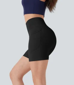 5'' Shorts|Active Shorts<HALARA Seamless Flow High Waisted Yoga Biker Shorts 5'' with Pockets
