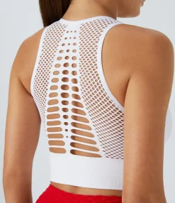 Casual Tops|Yoga Tops<HALARA Seamless Flow Low Support Cut Out Patchwork Yoga Sports Bra