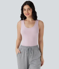 Tank Tops & Camis|Tank Tops<HALARA Seamless Flow U Back Lounge Tank Top