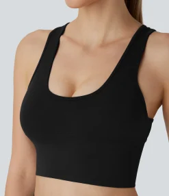 Tank Tops & Camis|Tank Tops<HALARA Seamless Flow U Neck Cropped Workout Tank Top