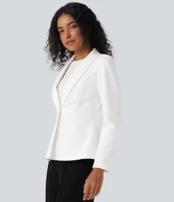 Jackets & Outerwear<HALARA Shawl Collar Long Sleeve Work Blazer