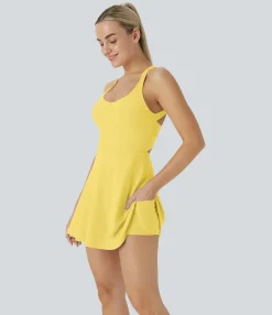 Mini Dresses|Active Dresses<HALARA Softlyzero™ Airy Backless Twisted Cool Touch Dance Active Dress-Easy Peezy Edition