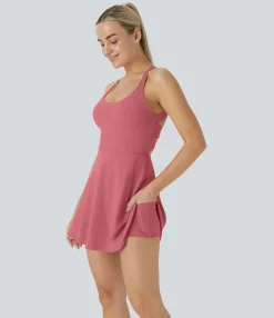 Mini Dresses|Active Dresses<HALARA Softlyzero™ Airy Backless Twisted Cool Touch Dance Active Dress-Easy Peezy Edition