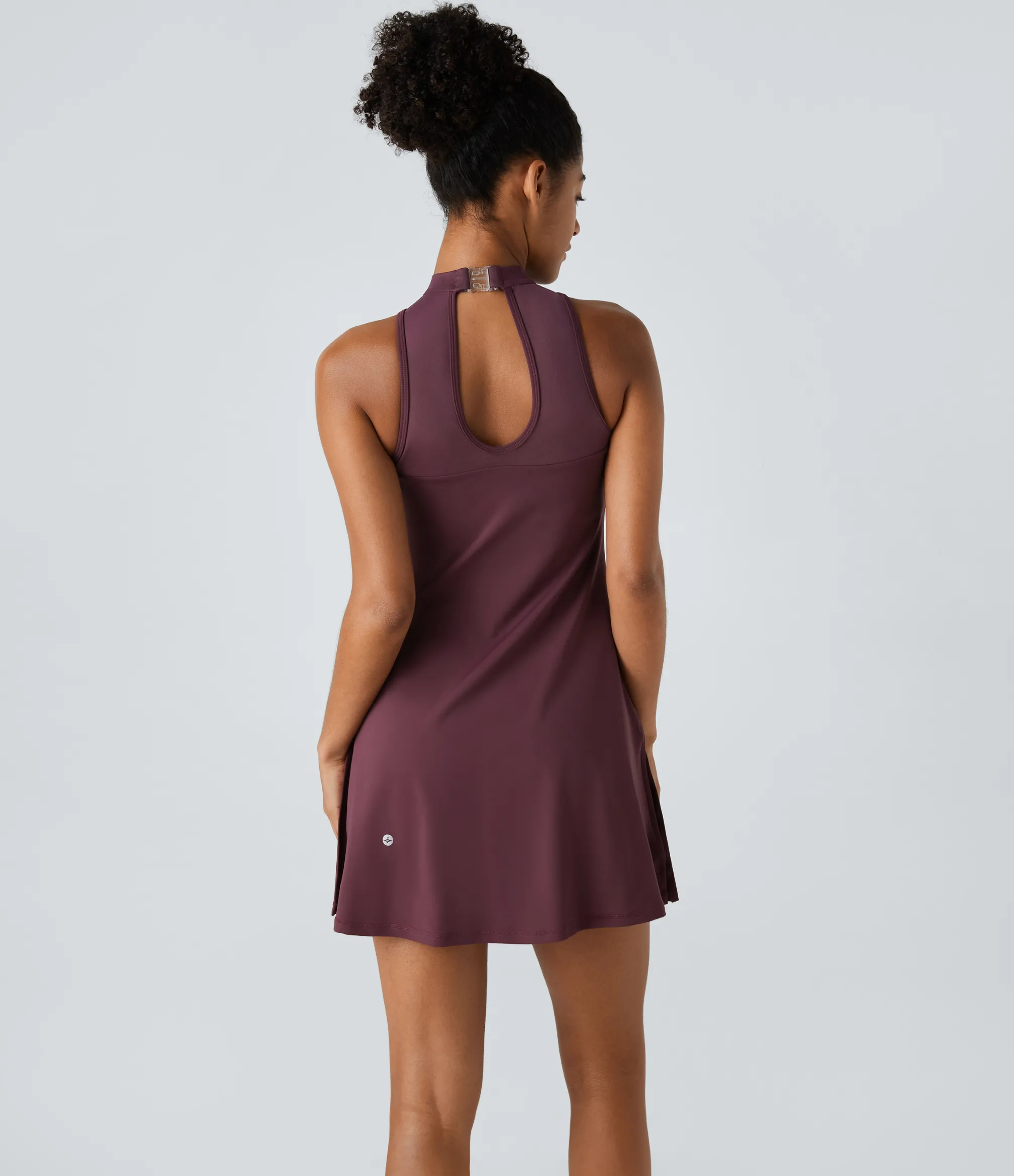 Mini Dresses|Active Dresses<HALARA SoftlyZero™ Airy Contrast Mesh Buckle 2-in-1 Pocket Cool Touch Dance Active Dress-Easy Peezy Edition