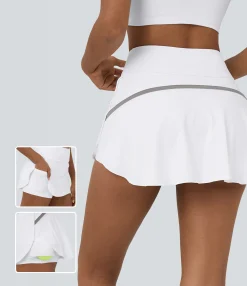 Mini Skirts|Active Skirts<HALARA SoftlyZero™ Airy High Waisted Contrast Trim 2-in-1 Pocket Curved Hem Mini Cool Touch Tennis Skirt-UPF50+