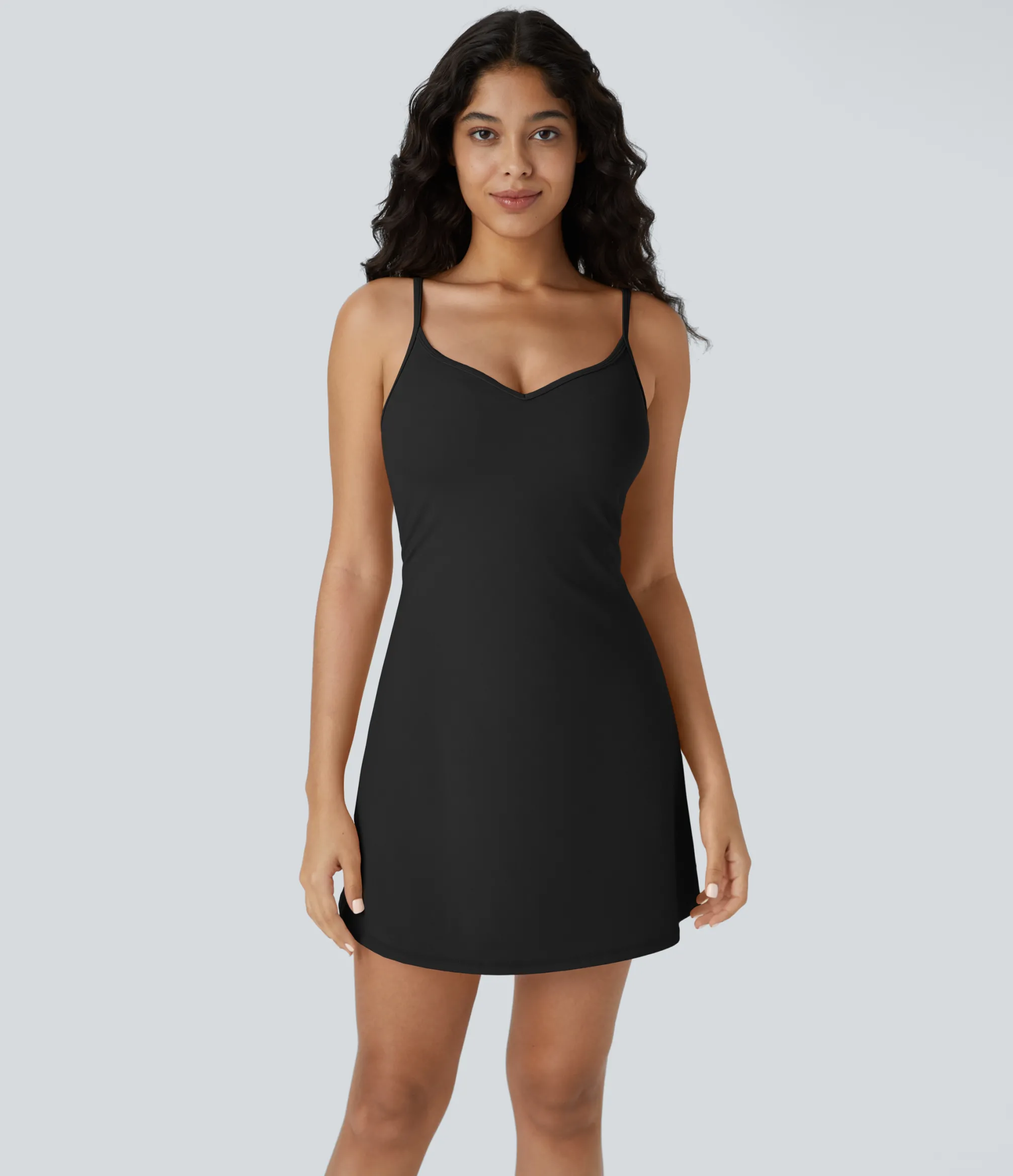 Dresses|Mini Dresses<HALARA SoftlyZero™ Airy 2-in-1 Pocket Flare Mini Slip Cool Touch Active Dress-Easy Peezy Edition