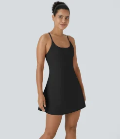 Mini Dresses|Active Dresses<HALARA SoftlyZero™ Airy 2-in-1 Pocket Cool Touch Mini Slip Pickleball Active Dress-UPF50+