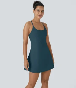 Mini Dresses|Active Dresses<HALARA SoftlyZero™ Airy 2-in-1 Pocket Cool Touch Mini Slip Pickleball Active Dress-UPF50+