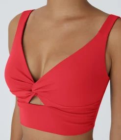Casual Tops|Yoga Tops<HALARA SoftlyZero™ Airy Low Support Cut Out Cool Touch Yoga Sports Bra-UPF50+