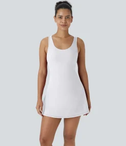 Active Dresses|Dresses<HALARA SoftlyZero™ Airy Racerback Cut Out 2-in-1 Pocket Cool Touch Mini Tennis Active Dress-UPF50+