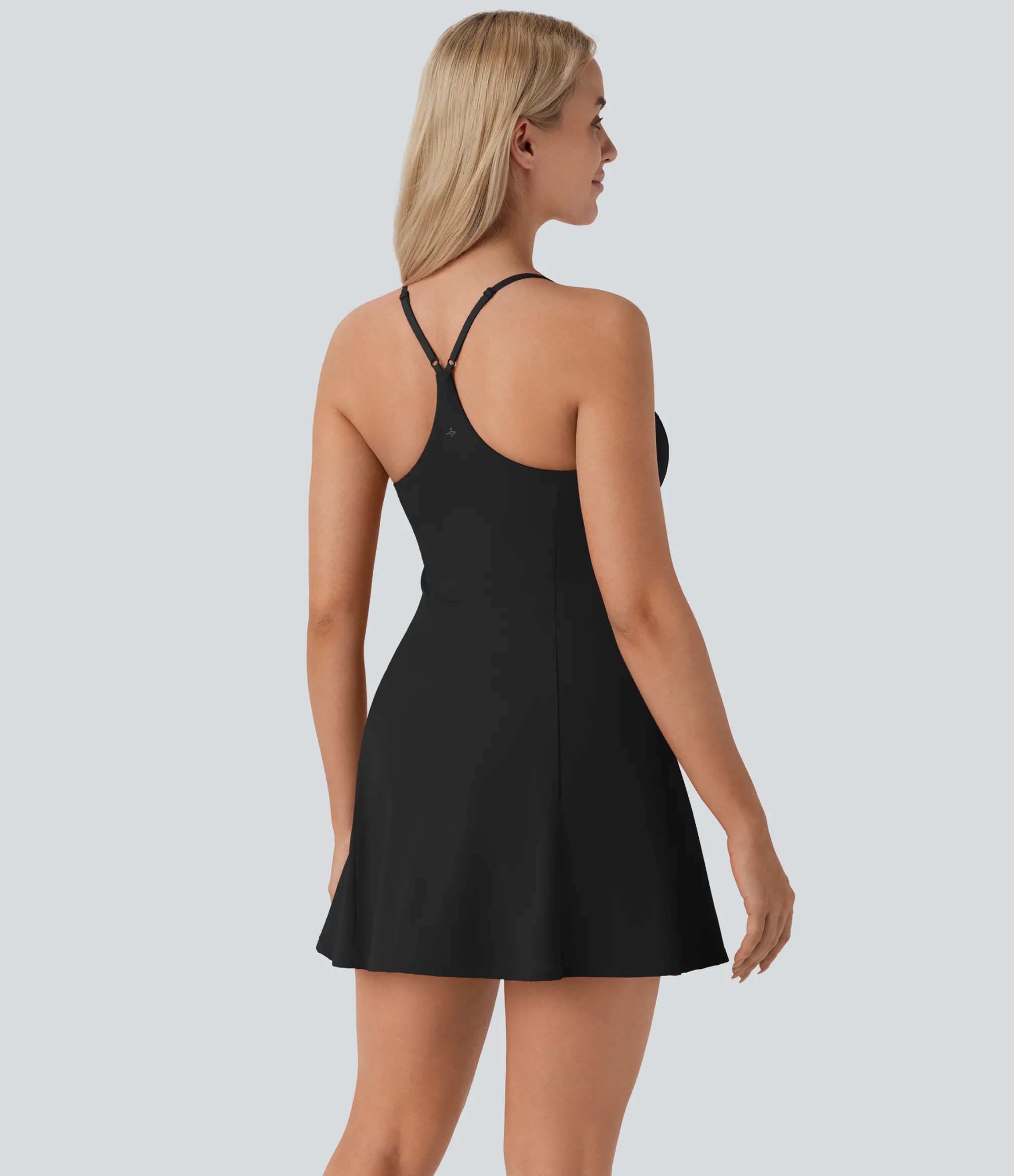 Mini Dresses|Active Dresses<HALARA SoftlyZero™ Airy Racerback 2-in-1 Pocket Cool Touch Flare Mini Dance Active Dress-Easy Peezy Edition