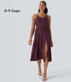 Maxi & Midi Dresses|Dresses<HALARA SoftlyZero™ Airy Racerback Cool Touch Casual Slip Dress with Pockets-D/DD/DDD/F Cups