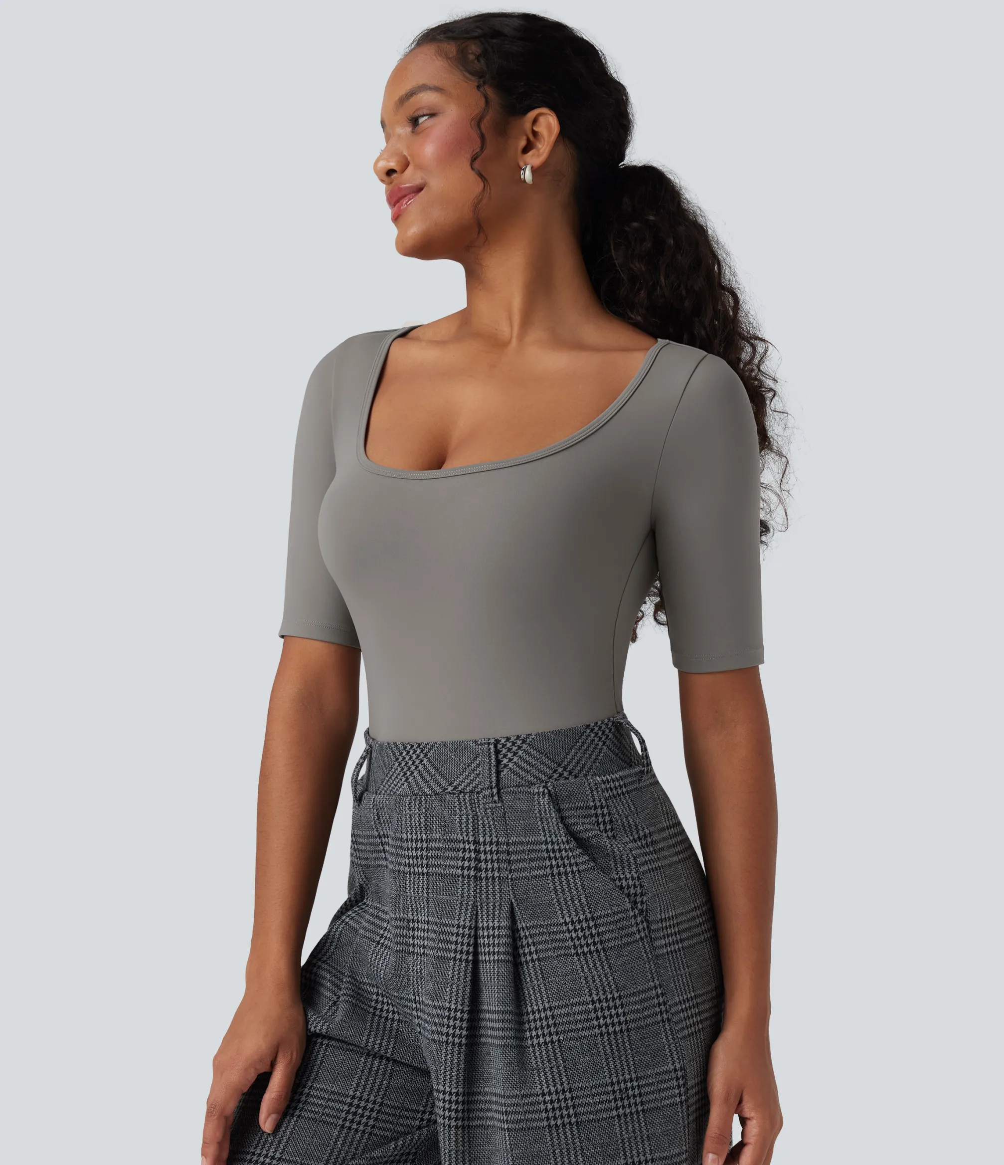T-Shirts|T-Shirts<HALARA SoftlyZero™ Airy Scoop Neck Short Sleeve Cool Touch Work T-Shirt
