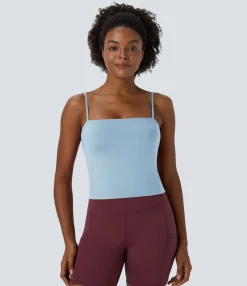 Casual Tops|Yoga Tops<HALARA SoftlyZero™ Airy Spaghetti Strap Cropped Cool Touch Yoga Tank Top-UPF50+