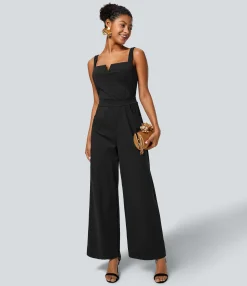 Jumpsuits<HALARA SoftlyZero™ Airy Tie Pocket Cool Touch Jumpsuit-UPF50+