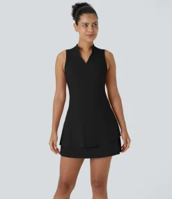 Mini Dresses|Active Dresses<HALARA SoftlyZero™ Airy Tiered Ruffle 2-Piece Pocket Cool Touch Mini Golf Active Dress-UPF50+