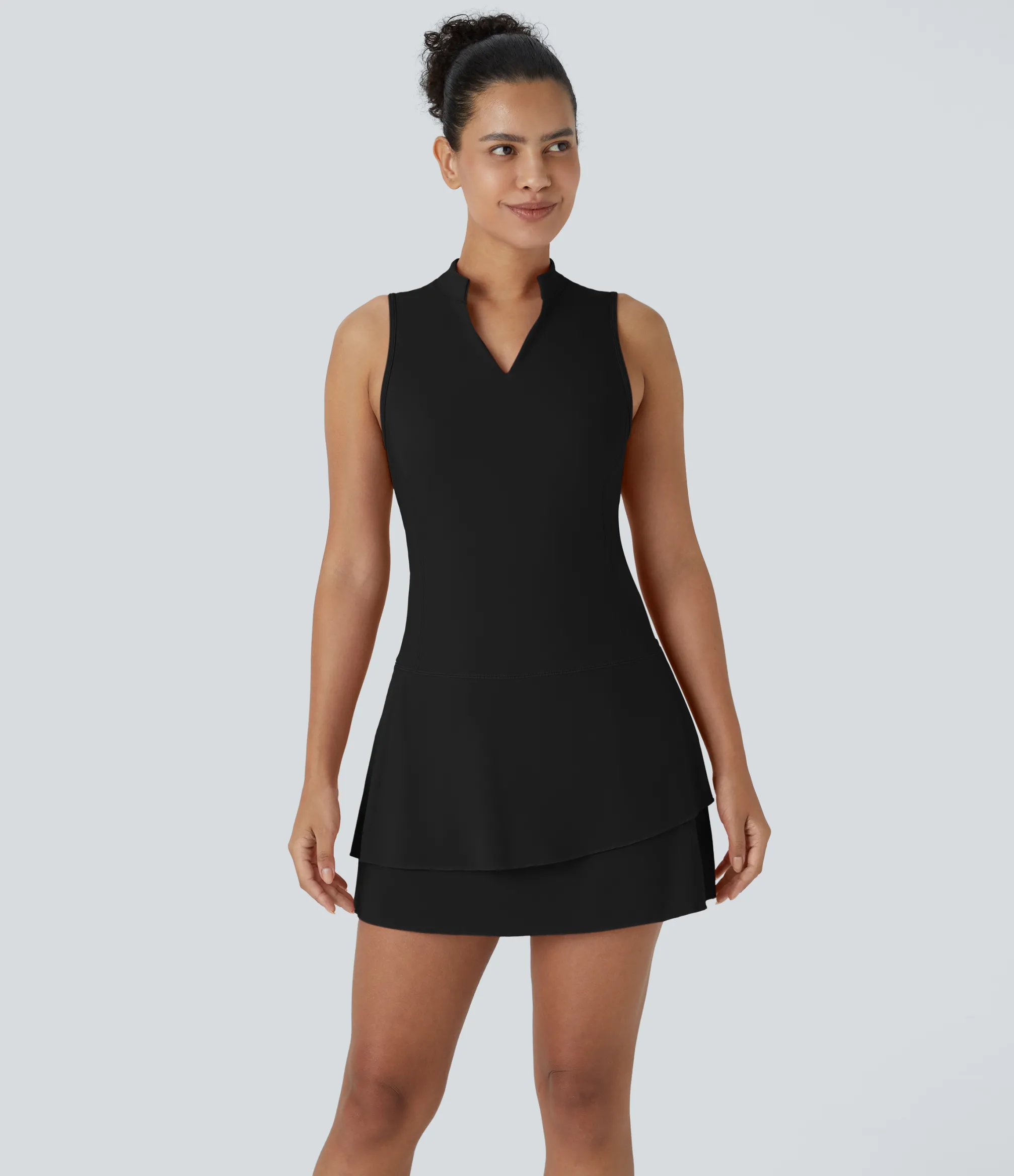 Mini Dresses|Active Dresses<HALARA SoftlyZero™ Airy Tiered Ruffle 2-Piece Pocket Cool Touch Mini Golf Active Dress-UPF50+