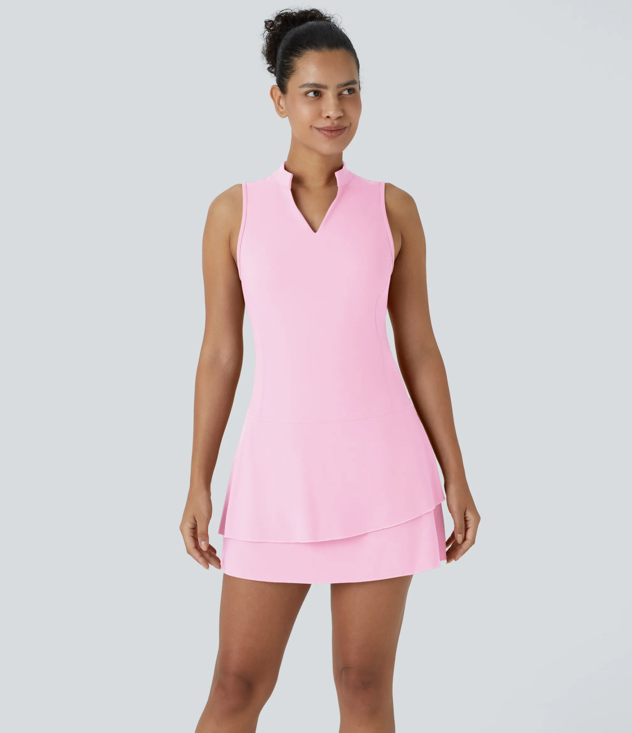 Mini Dresses|Active Dresses<HALARA SoftlyZero™ Airy Tiered Ruffle 2-Piece Pocket Cool Touch Mini Golf Active Dress-UPF50+