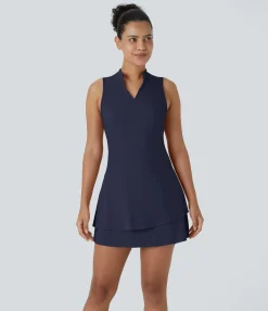 Mini Dresses|Active Dresses<HALARA SoftlyZero™ Airy Tiered Ruffle 2-Piece Pocket Cool Touch Mini Golf Active Dress-UPF50+