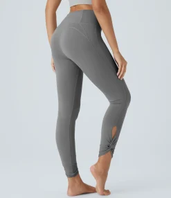 Softlyzero™ Fabric Leggings|Pocket Leggings<HALARA SoftlyZero™ High Waisted Pocket Cut Out Yoga Leggings-UPF50+