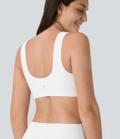 Yoga Tops|Sports Bras<HALARA SoftlyZero™ Low Support U Neck Yoga Sports Bra-UPF50+