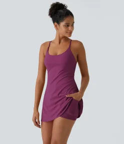 Mini Dresses|Active Dresses<HALARA Softlyzero™ Plush Backless Active Dress-Easy Peezy Edition
