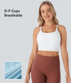 Tank Tops & Camis|Tank Tops<HALARA SoftlyZero™ Plush Basic Padded Cropped Running Cami Top-D/DD/DDD/F Cups
