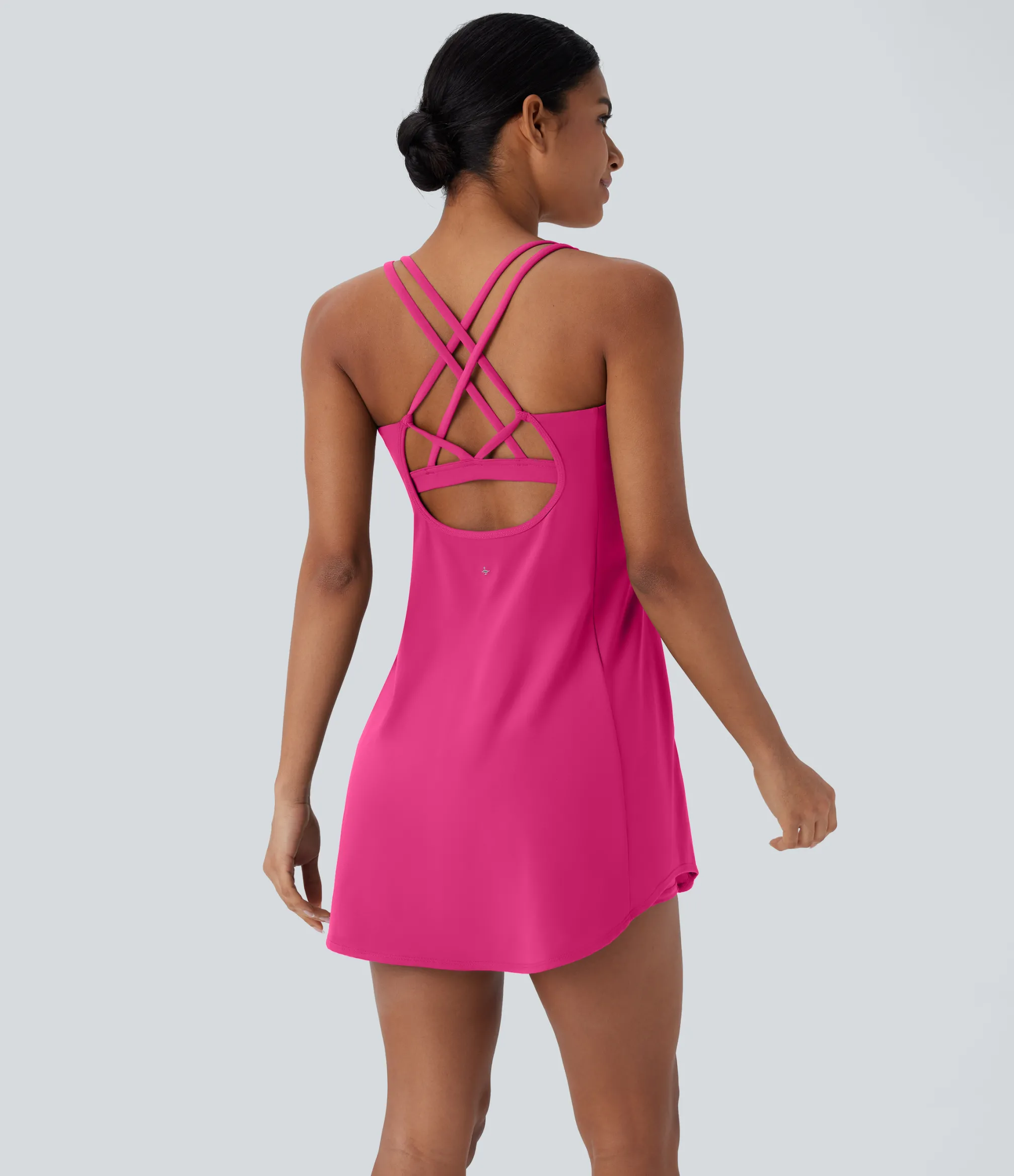 Mini Dresses|Active Dresses<HALARA SoftlyZero™ Plush Cut Out Pocket 2-Piece Mini Yoga Active Dress