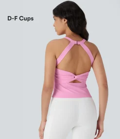 Tank Tops & Camis|Tank Tops<HALARA SoftlyZero™ Plush Cut Out Yoga Tank Top-D/DD/DDD/F Cups
