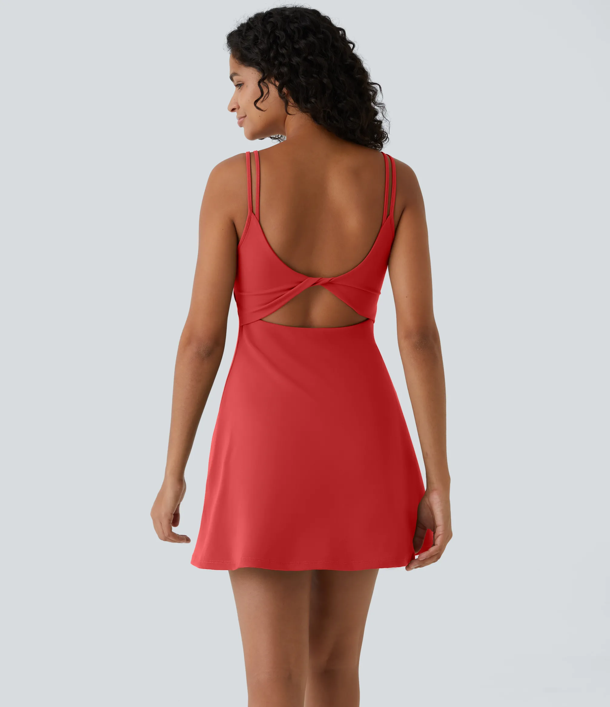 Active Dresses|Dresses<HALARA SoftlyZero™ Plush Double Straps 2-Piece Pocket Slip Dance Active Dress