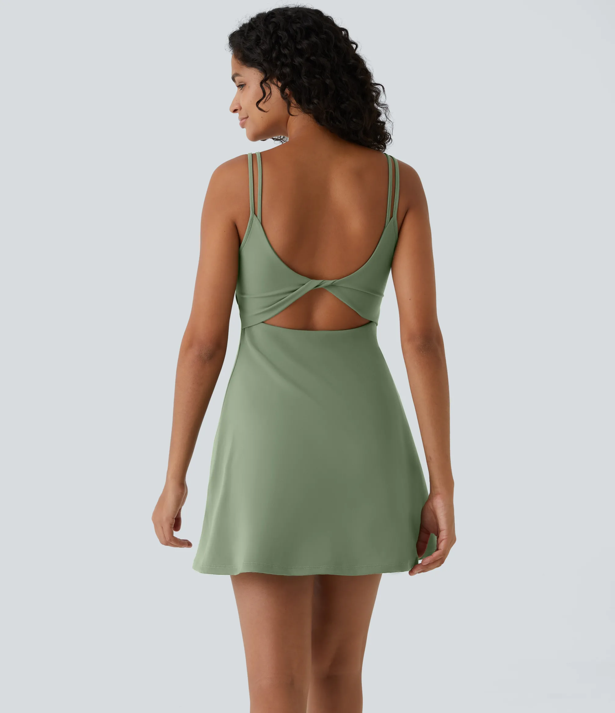 Active Dresses|Dresses<HALARA SoftlyZero™ Plush Double Straps 2-Piece Pocket Slip Dance Active Dress