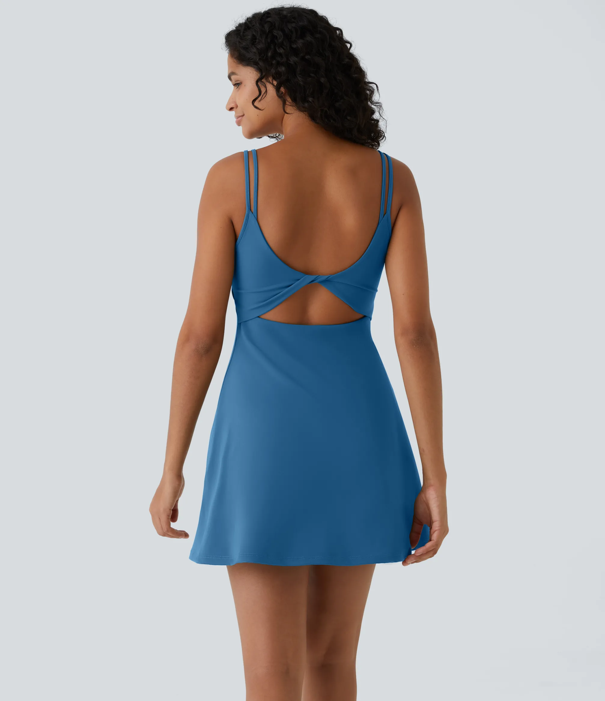 Active Dresses|Dresses<HALARA SoftlyZero™ Plush Double Straps 2-Piece Pocket Slip Dance Active Dress