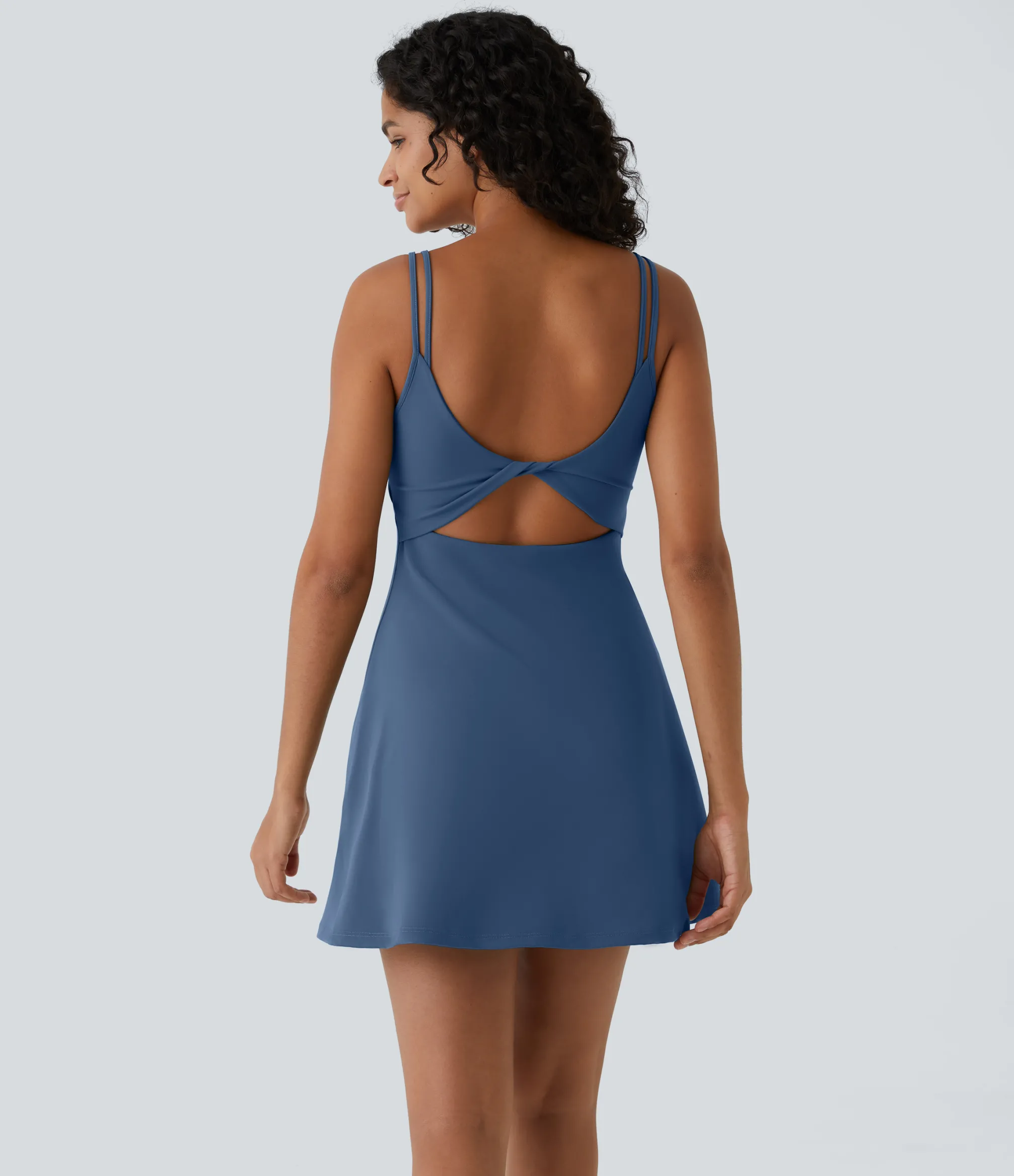 Active Dresses|Dresses<HALARA SoftlyZero™ Plush Double Straps 2-Piece Pocket Slip Dance Active Dress