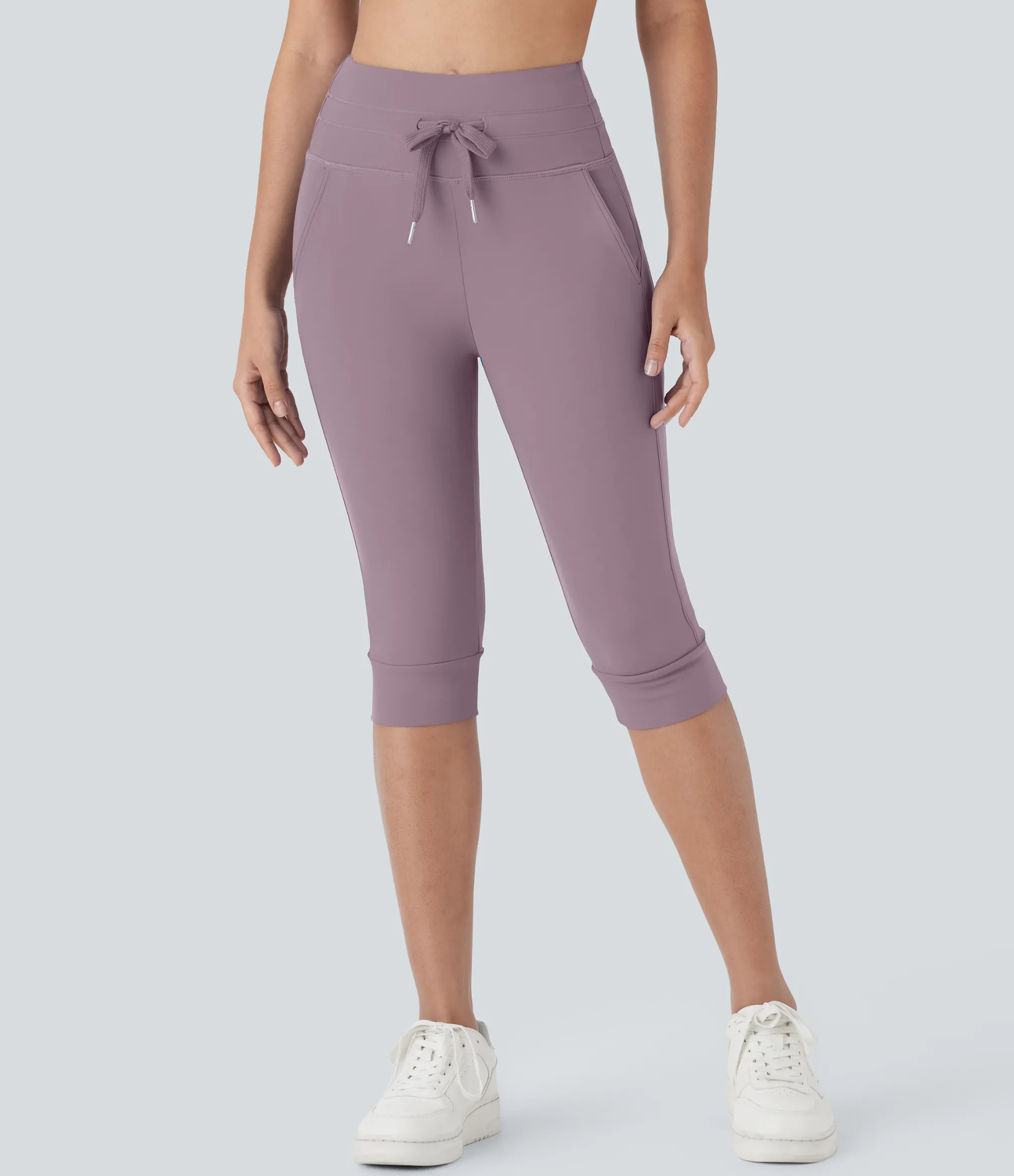 Joggers|Joggers<HALARA SoftlyZero™ Plush High Waisted Drawstring Pocket Yoga Pedal Pusher Joggers