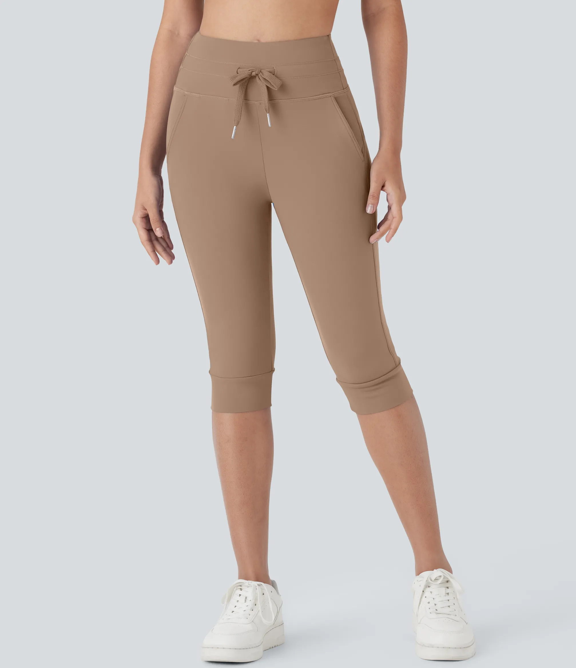 Joggers|Joggers<HALARA SoftlyZero™ Plush High Waisted Drawstring Pocket Yoga Pedal Pusher Joggers
