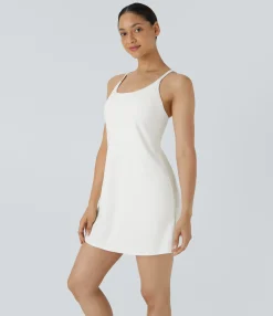 Mini Dresses|Active Dresses<HALARA SoftlyZero™ Plush 2-in-1 Pocket Mini Active Dress-D/DD/DDD/F Cups