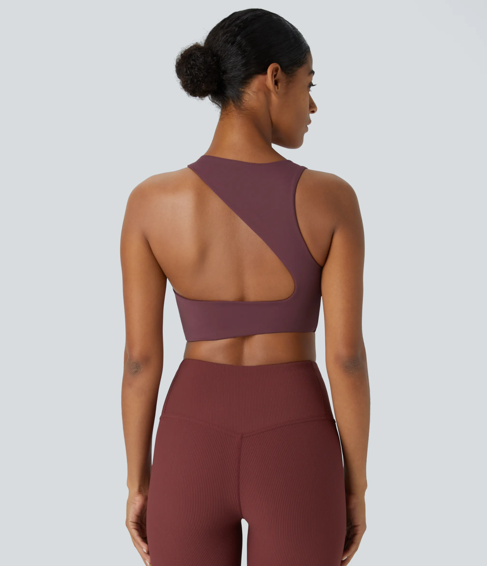 Sports Bras|Sports Bras<HALARA SoftlyZero™ Plush Low Support Asymmetric Yoga Sports Bra