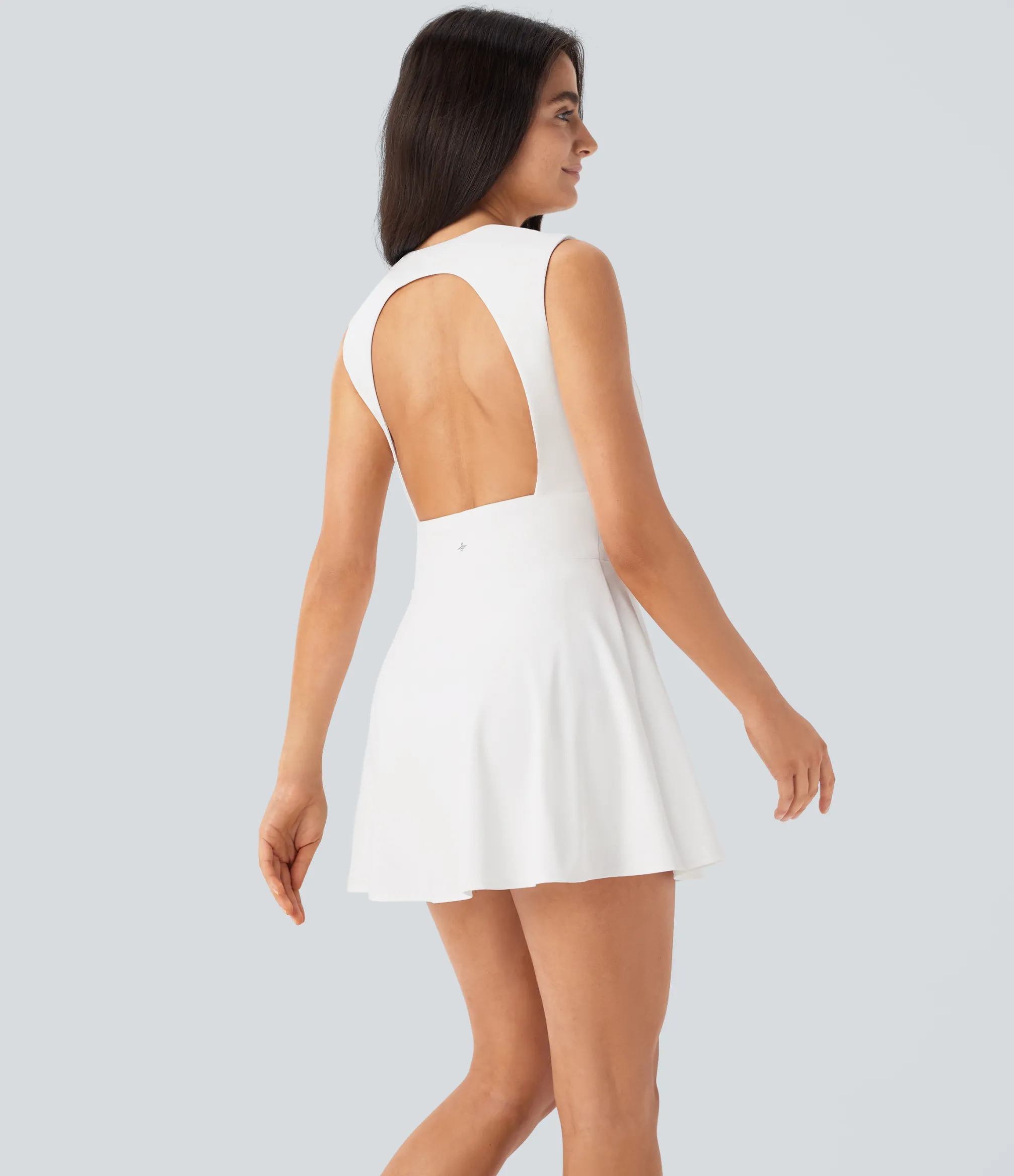 Dresses|Mini Dresses<HALARA SoftlyZero™ QuickDry Sleeveless 2-in-1 Pocket Flare Mini Pickleball Active Dress