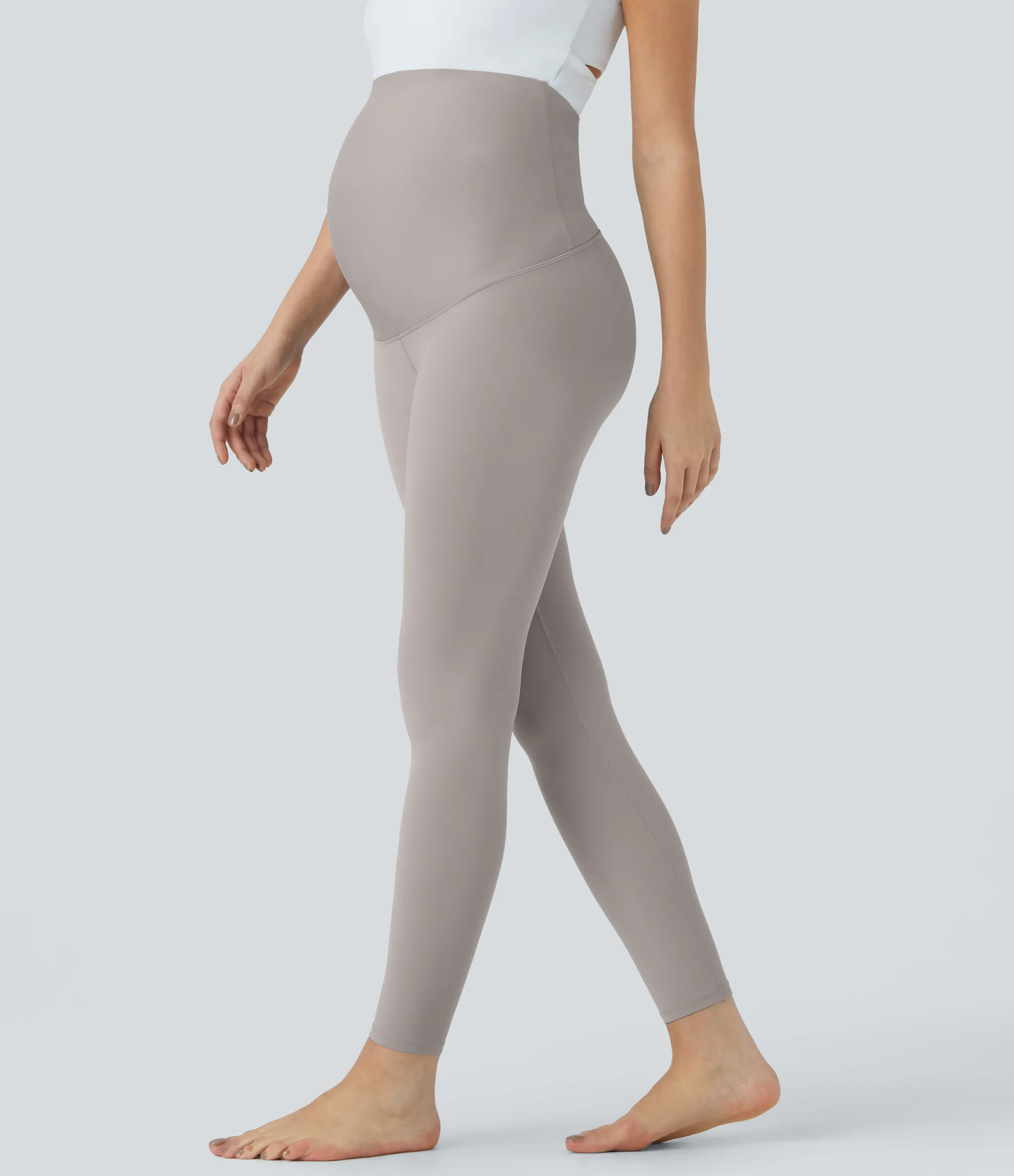 Softlyzero™ Fabric Leggings|Yoga Leggings<HALARA SoftlyZero™ Super High Waisted Maternity Yoga 7/8 Leggings-UPF50+