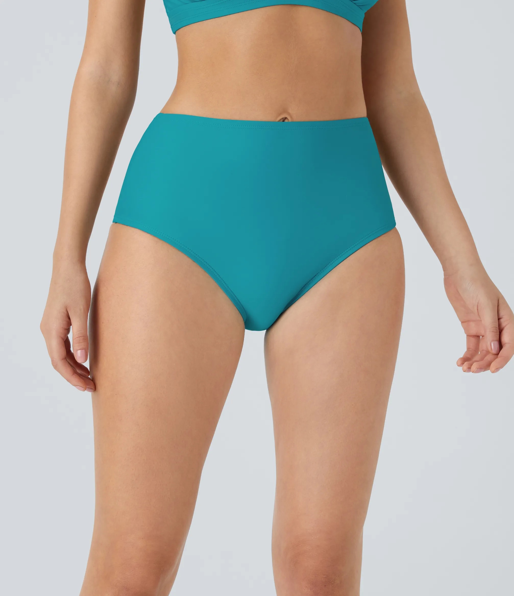 Beachwear<HALARA Solid High Waisted Bikini Bottom Swimsuit
